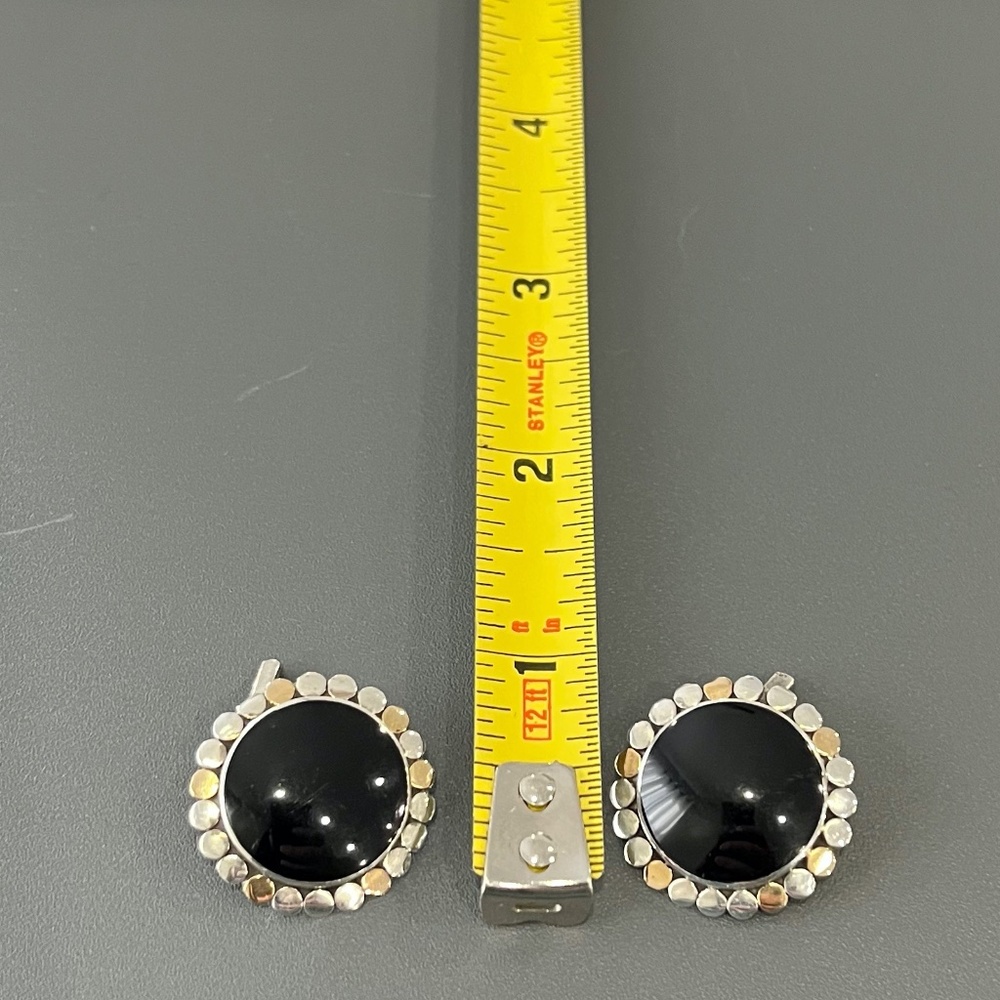 Vintage 925 Sterling Silver & Copper Cuff Links